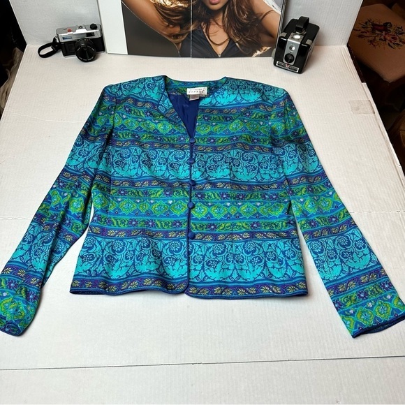 Adrianna Papell cropped vintage blazer - Picture 1 of 10